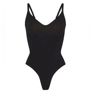 SKIMS Onyx Seamless Sculpt Thong Bodysuit, Size L/XL